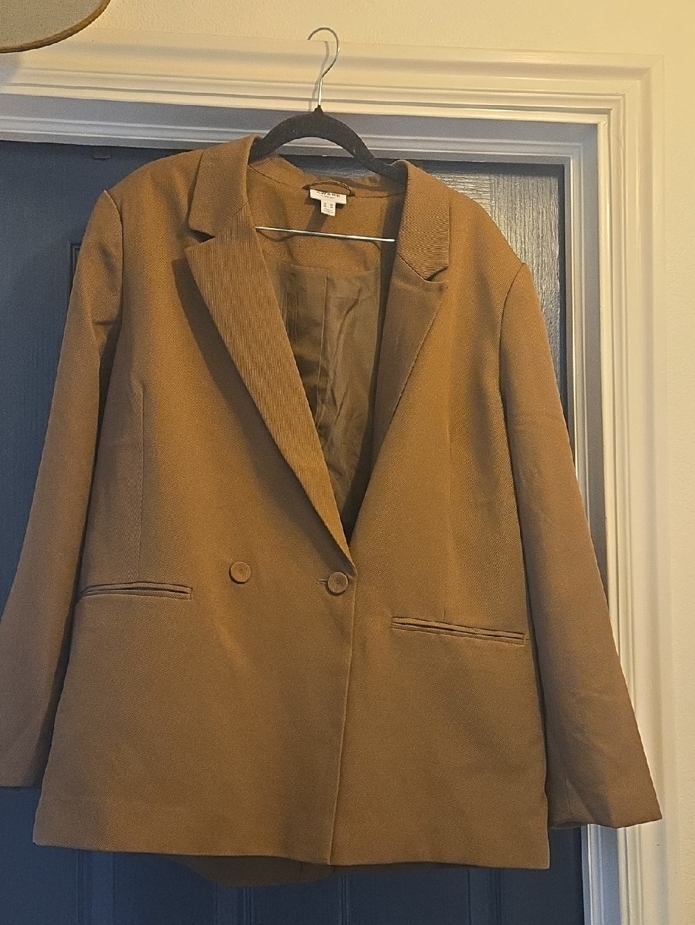 Vero Moda Tan Double-Breasted Blazer
